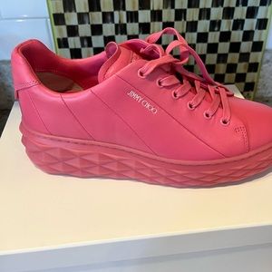 Pink Jimmy CHOO sneakers. Size 9.5 brand new/never worn in box.